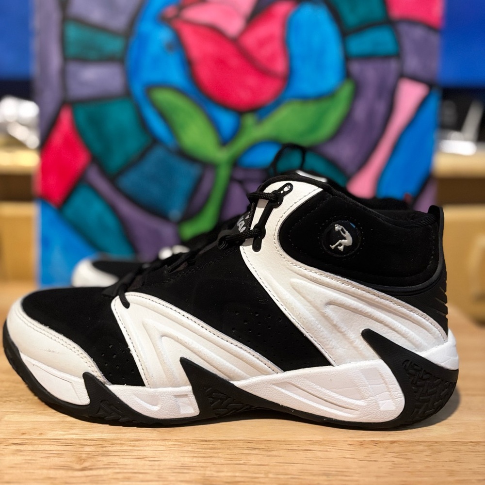 Apex Black and White High-Top Sneakers